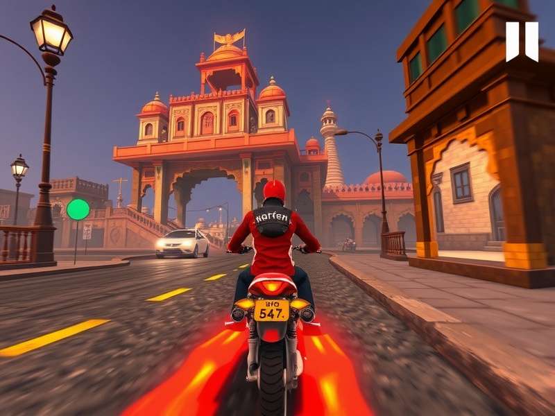 Vex Varanasi Street Racer gameplay showing navigation through Varanasi's Old City alleys